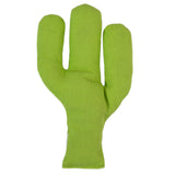 Mad Cats Dizzy Desert Catnip Toy is a plush, cactus-shaped cat toy with three arms, featuring irresistibly soft fabric in a bright lime green color, infused with North-American-grown catnip for feline mental stimulation.