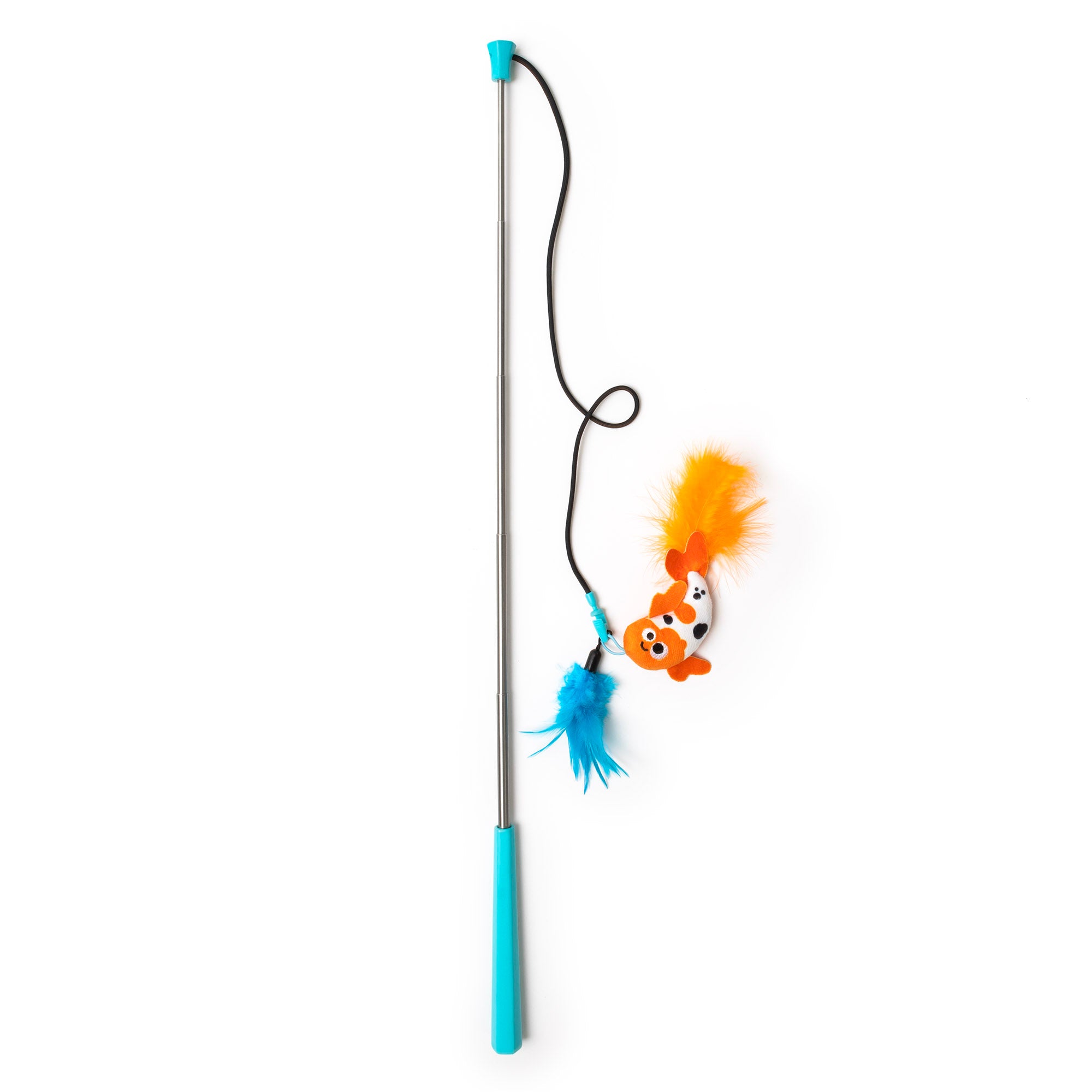 Mad Cat Koi Retractable Feather Wand Cat toy | Petmate Mad Cat Koi Retractable Feather Wand Cat toy | Petmate