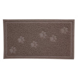 The Arm & Hammer Paws Litter Mat from Arm And Hammer, made of durable rubber, has a textured surface with raised paw prints. Its rectangular design and simple border efficiently catch litter scatter while its neutral tone complements any space.