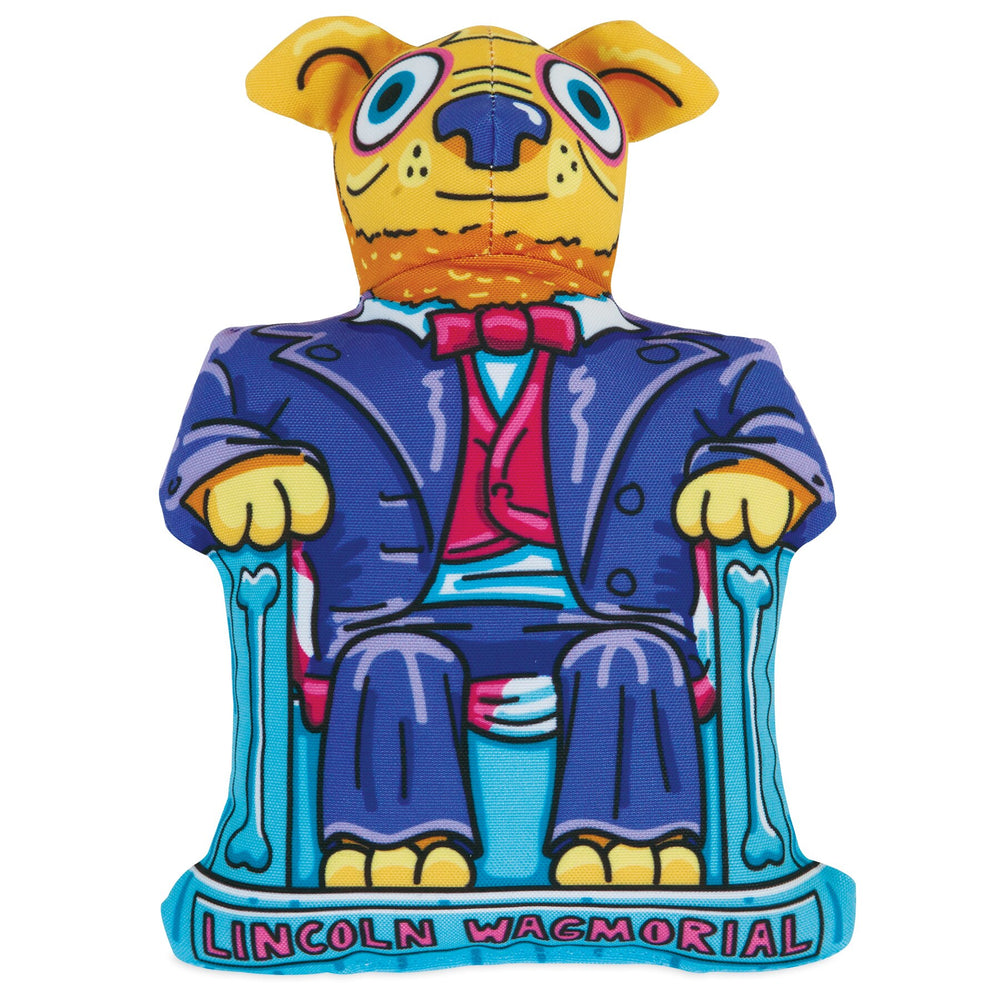 FAT CAT Monumutts Lincoln Wagmorial Dog Toy. SKUS: 32098
