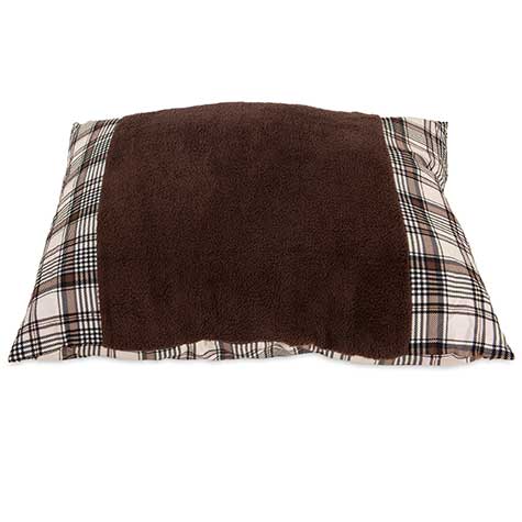 Aspen Pet Brown Plaid Pillow Dog Bed. SKUS: 80966
