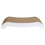 The PetFusion Cat Scratching Flip Pad by Pet Fusion offers a premium cat scratcher with a reversible cardboard surface and uniquely curved design featuring sleek white sides, ideal for your pets enjoyment.
