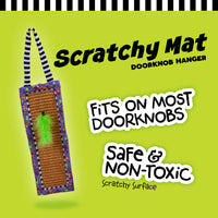 FAT CAT Scratchy Mat Doorknob Hanger