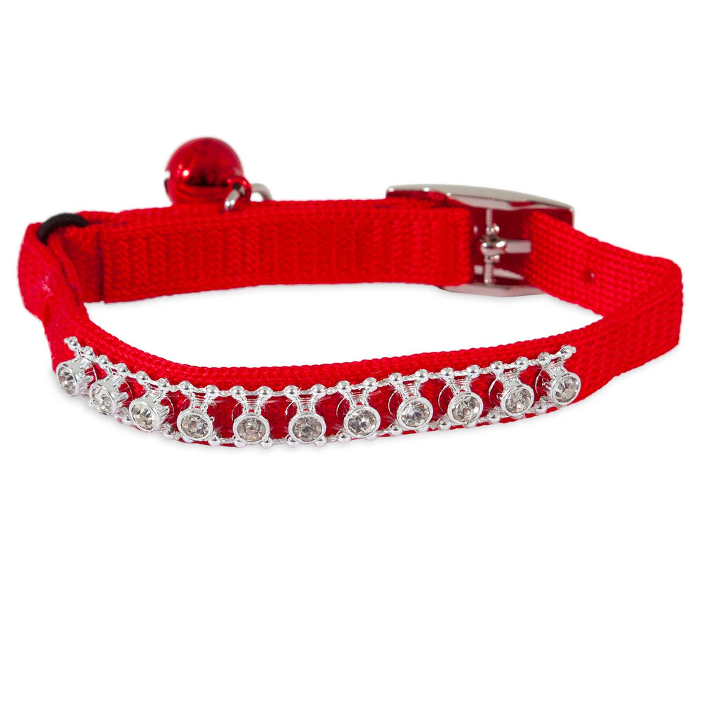 Petmate Red Bling Elastic Cat Collar. SKUS: 00314