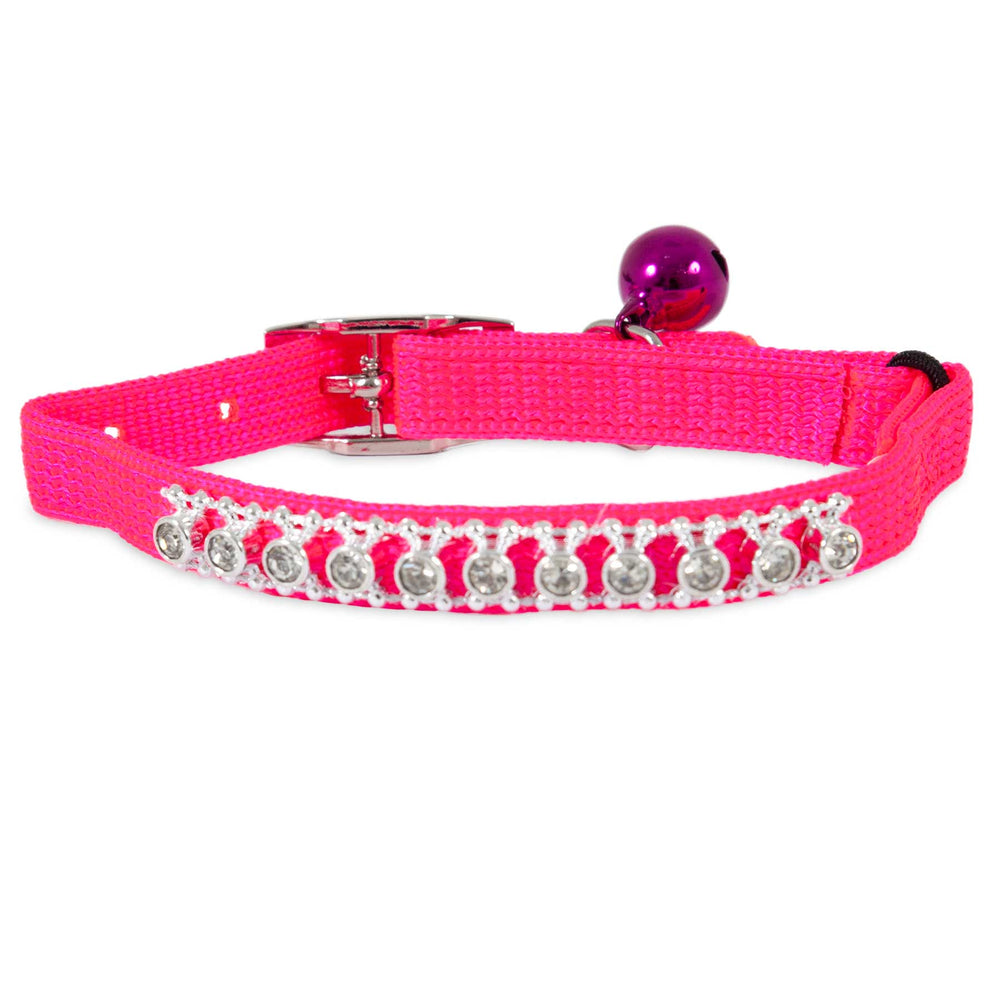 Petmate Pink Bling Elastic Cat Collar. SKUS: 00482