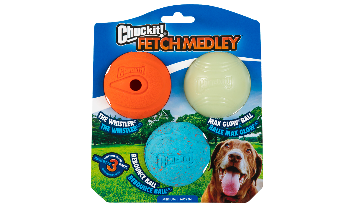 Chuckit Fetch Medley Medium 3 Pack