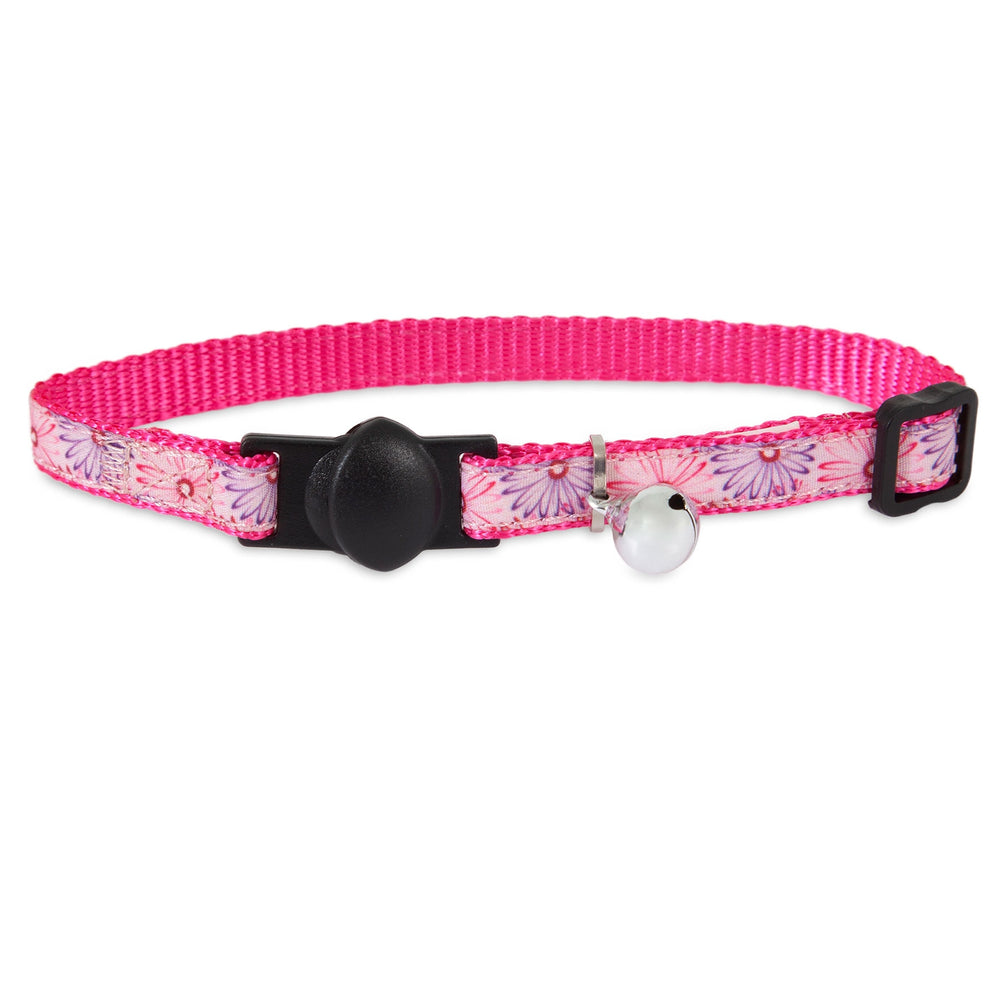 Petmate Floral Pink Adjustable Cat Collar. SKUS: 12367