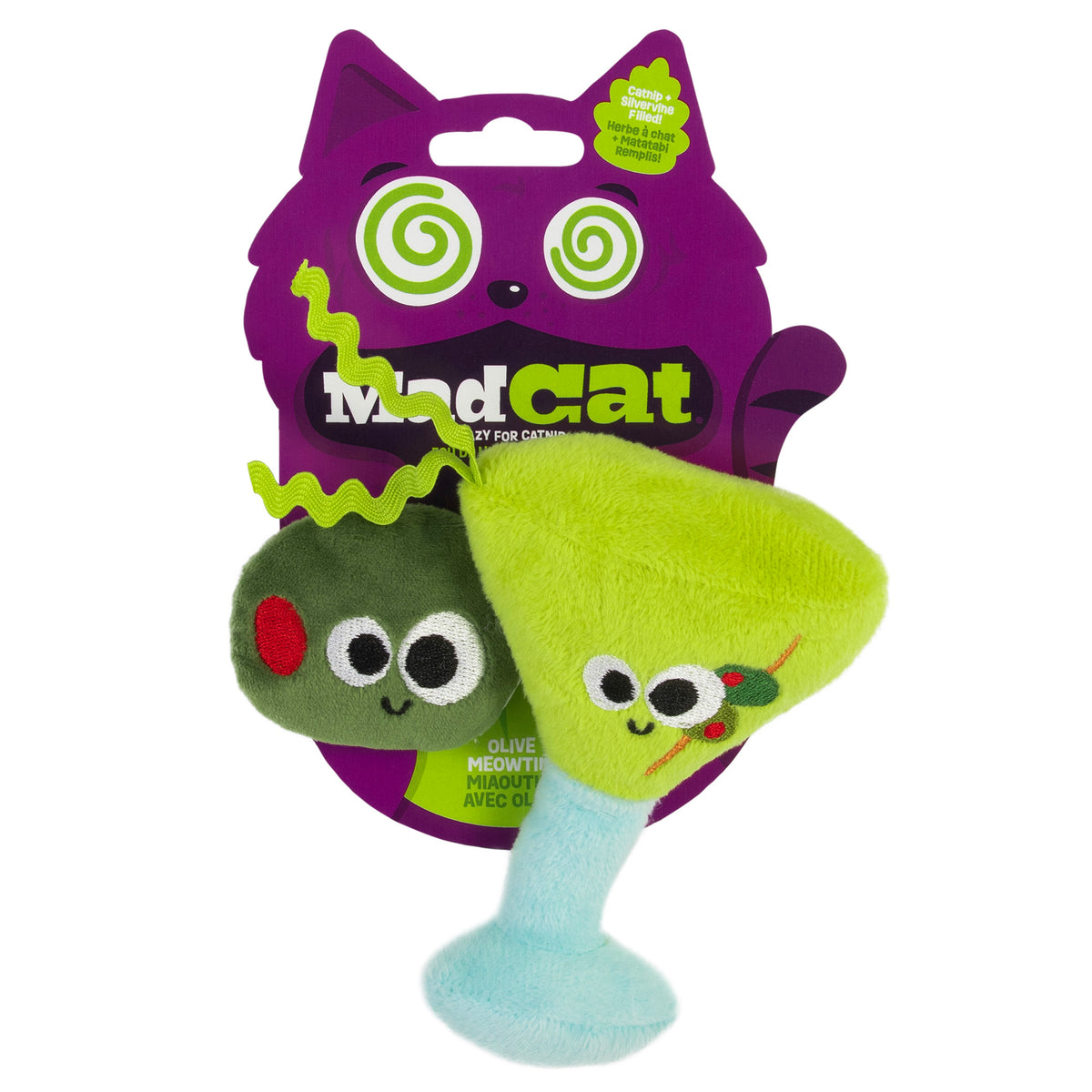 Catmoji Emoji Kattenspeelgoed – Boze Emoji – Met Veren En MADNIP – Zacht, Pluche – 6 Cm Diameter – Stimuleert Jachtinstinct