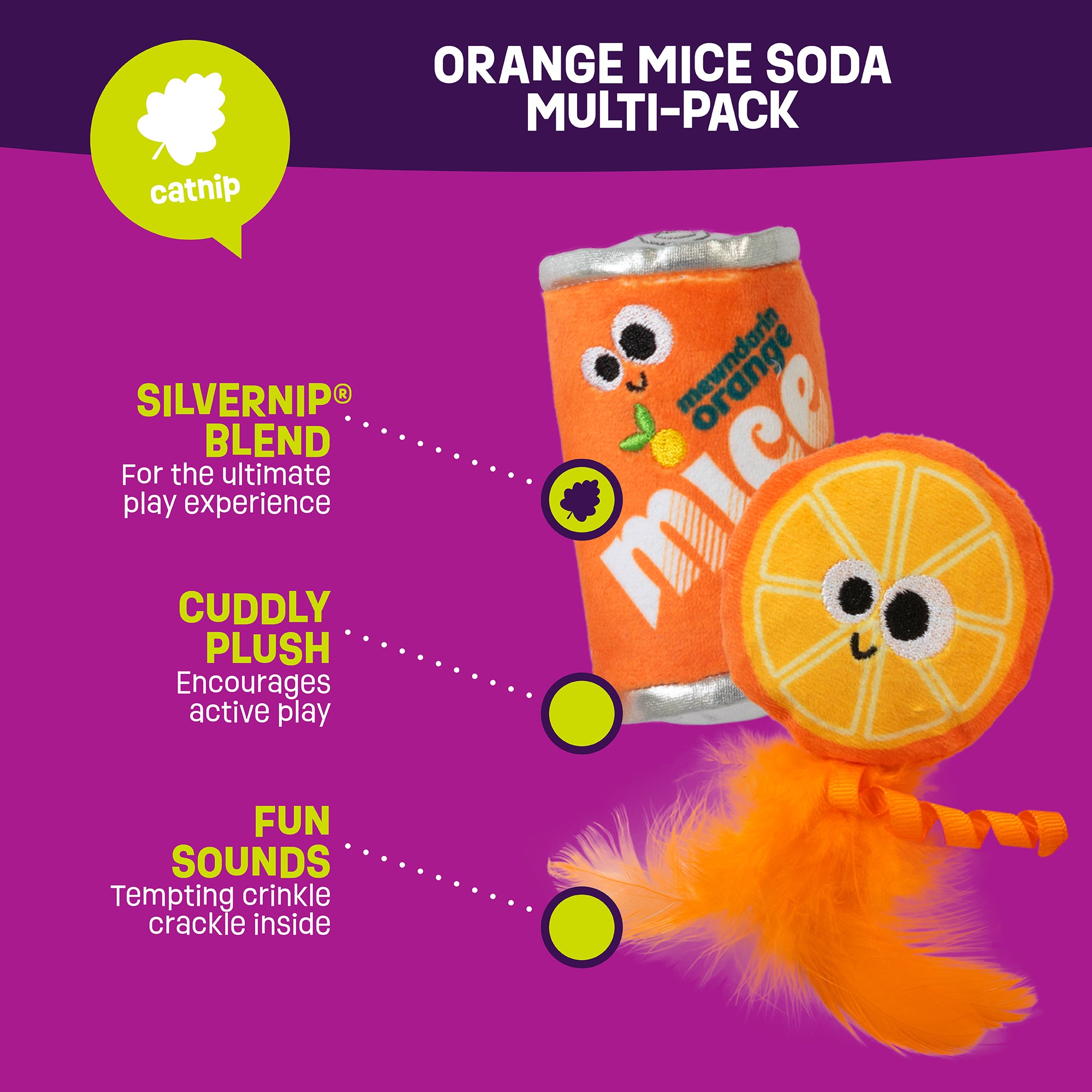 Mad Cat® Orange Mice Soda – Petmate