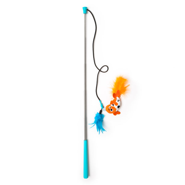 Mad Cat Koi Retractable Feather Wand Cat toy | Petmate
