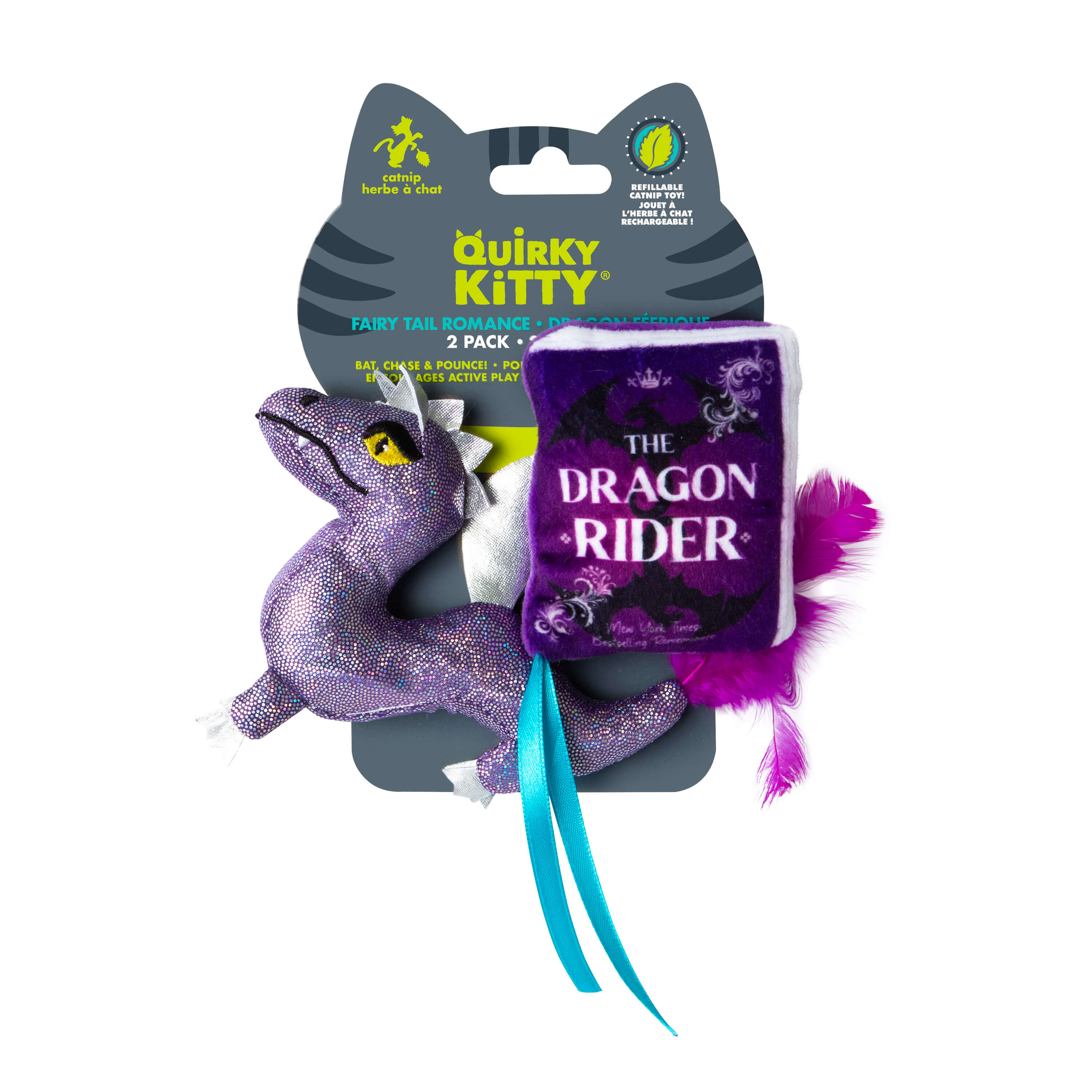 Quirky Kitty Fairy Tail Romance 2pk Catnip Cat Toys – Petmate
