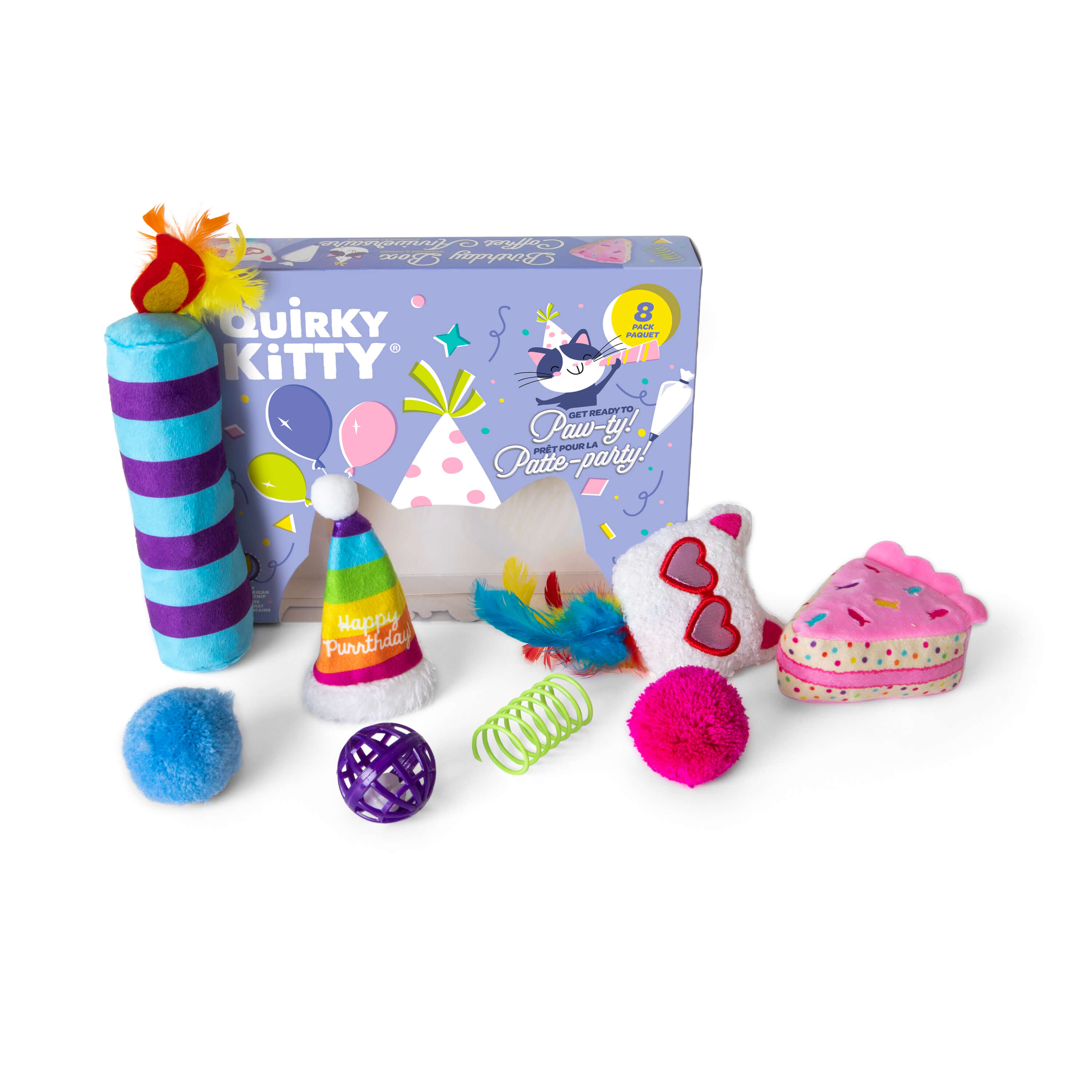 Quirky Kitty Birthday Box 8pk – Cat Birthday Toys – Petmate