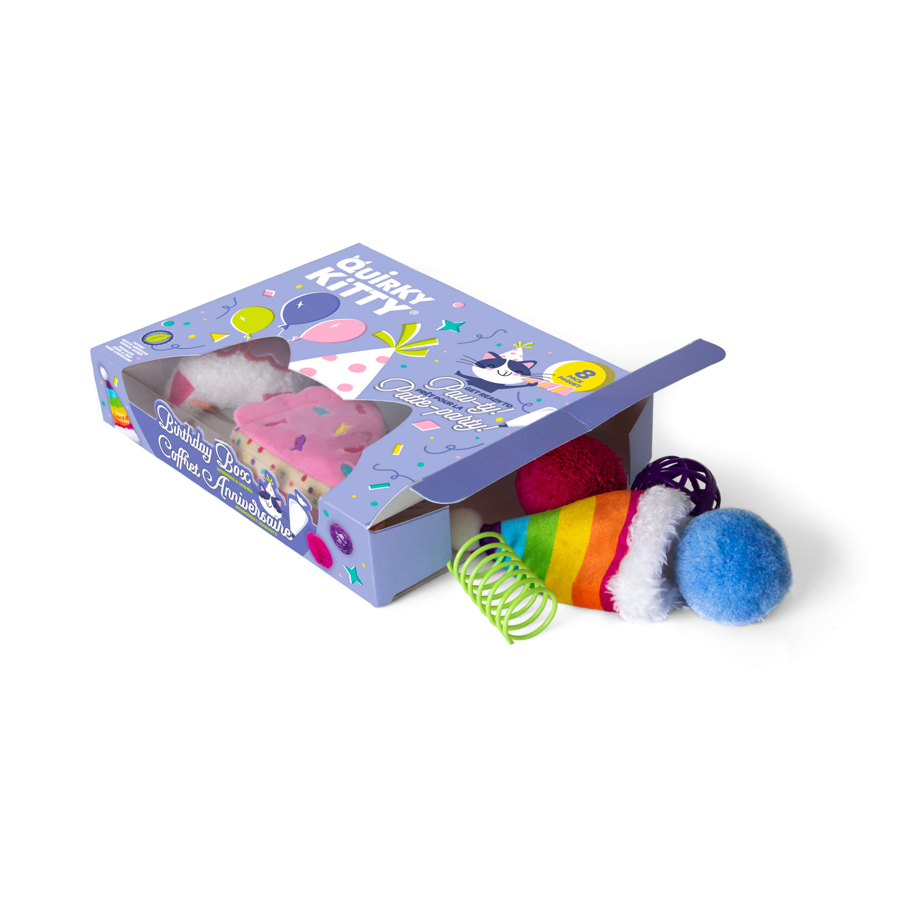 Quirky Kitty Birthday Box 8pk – Cat Birthday Toys – Petmate