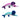The Quirky Kitty Flying Fish 2pk—Interactive Catnip Cat Toys with Slingshot—features one pink and one blue plush fish with big eyes, textured fins, white bellies, and elastic loops for fun cooling play by Quirky Kitty.