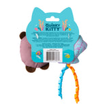 Quirky Kitty Otterly Cool 2-Pack features ocean-themed cooling cat toys with catnip in playful blue packaging, showcasing two cat toys with curled ribbon tails, product info, and a barcode. Brand: Quirky Kitty.