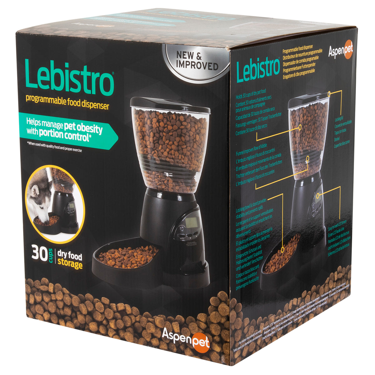 Aspen Pet Lebistro Programmable Food Dispenser Petmate