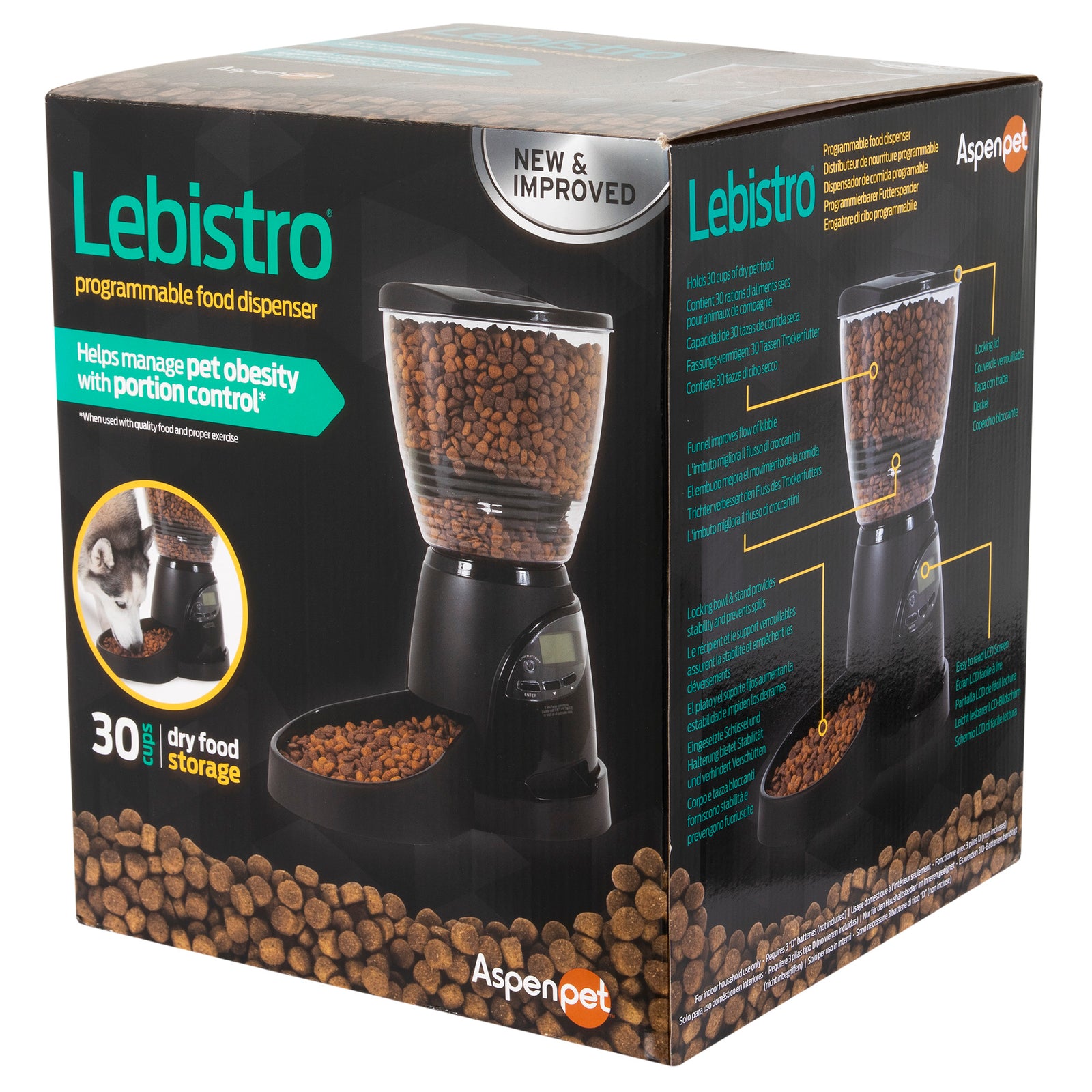 Aspen Pet Lebistro Programmable Food Dispenser Petmate
