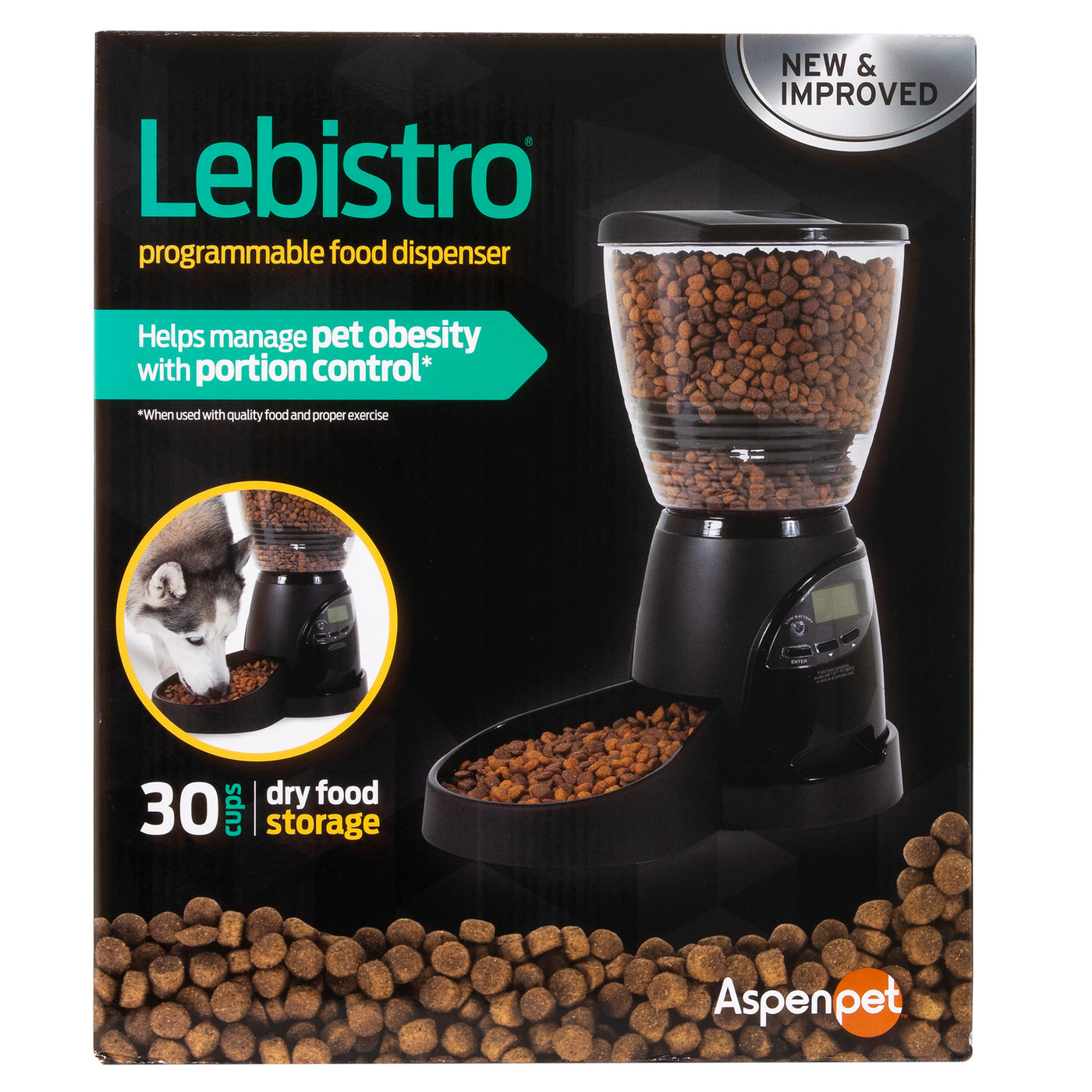 Aspen Pet Lebistro Programmable Food Dispenser Petmate