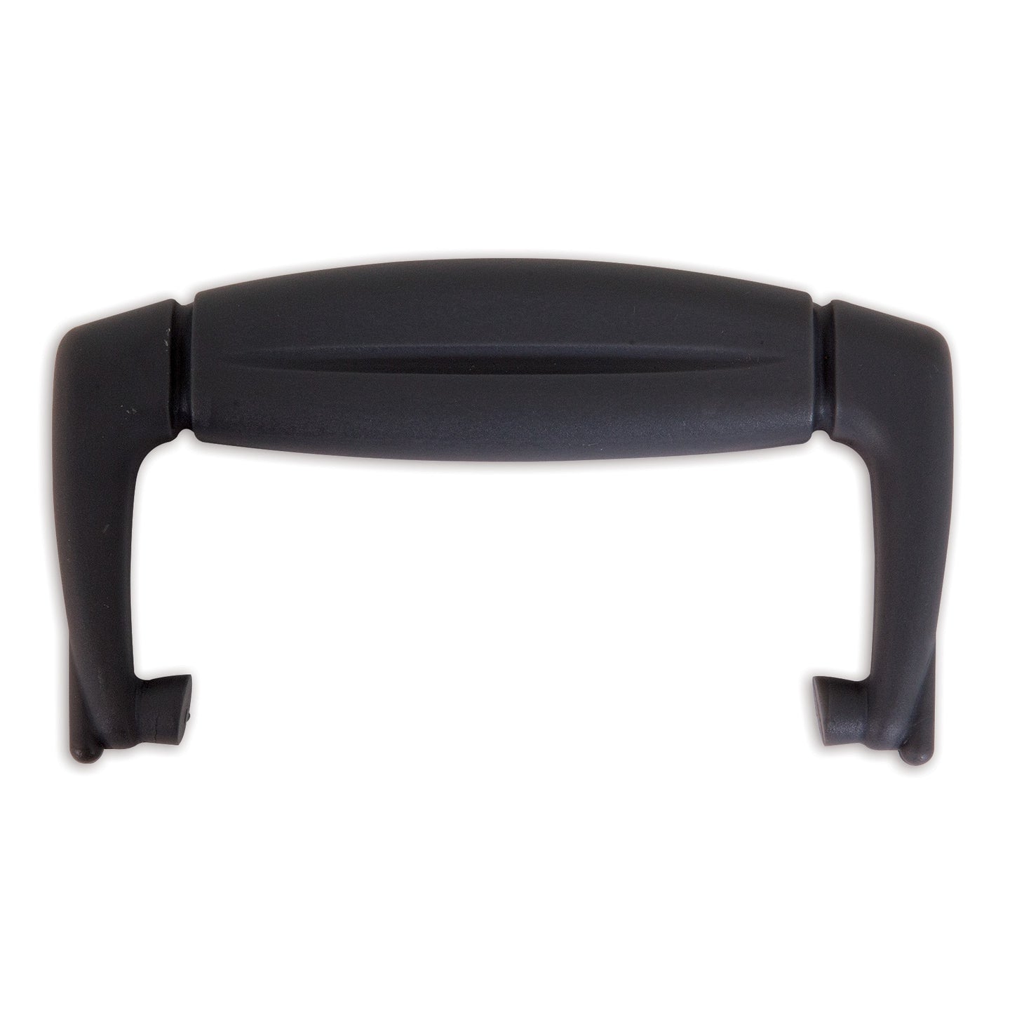 The Petmate Replacement Plastic Kennel Handle, featuring two angled connectors and a smooth ergonomic design for a comfortable grip, is ideal for attaching to suitcases or bags.