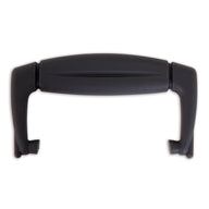 The Petmate Replacement Plastic Kennel Handle, featuring two angled connectors and a smooth ergonomic design for a comfortable grip, is ideal for attaching to suitcases or bags.