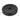 A Large Lebistro Gravity Waterer Replacement Cap by Aspen Pet, this round, black disc features a glossy finish and center hole with slightly raised edges, resembling Aspen Pets sleek design.