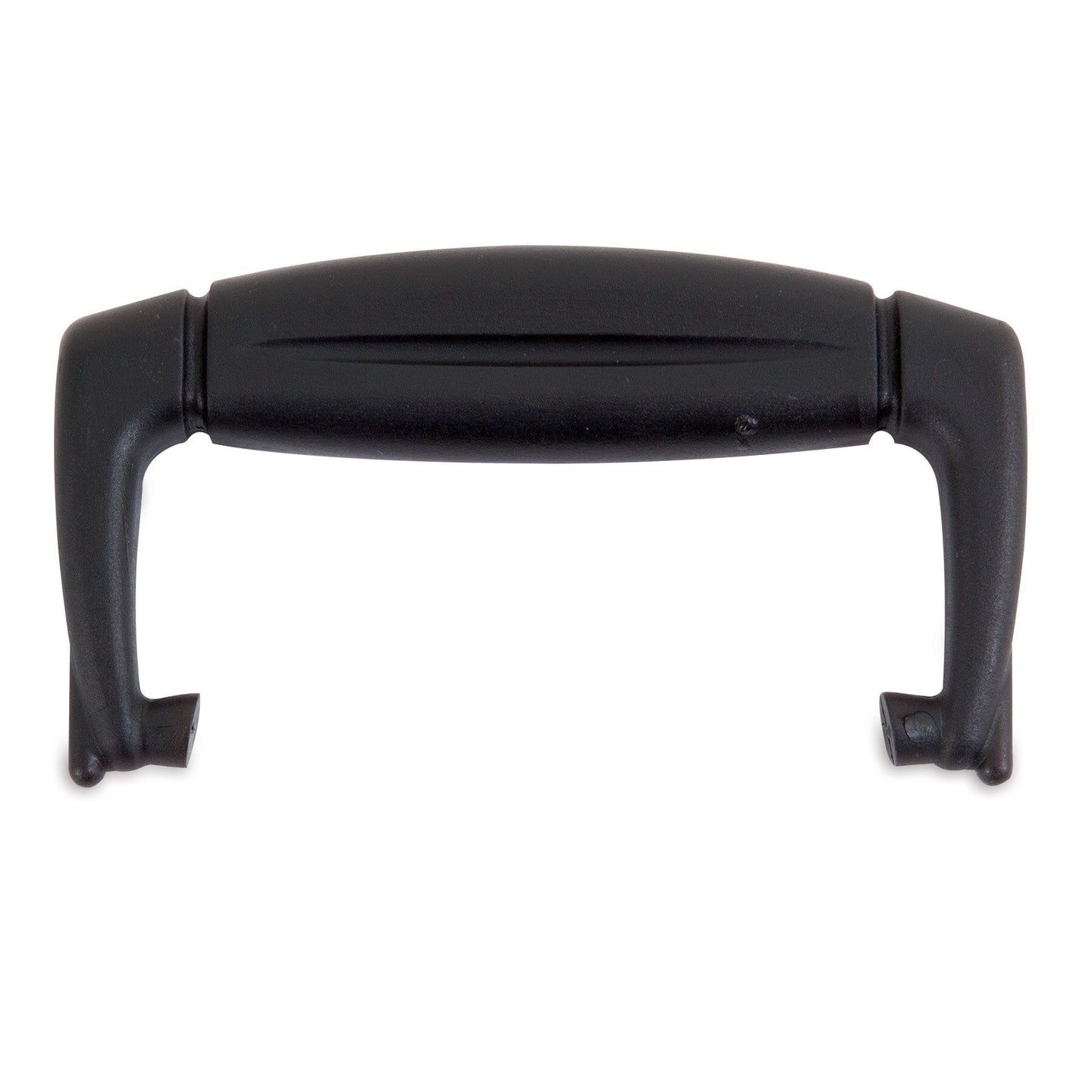 The Replacement Black Kennel Handle by Petmate is designed for top load carriers and kennels, featuring a smooth central grip with two angled attachment ends for easy transport.