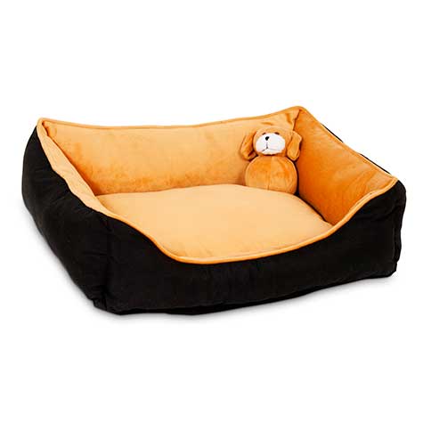 Aspen Pet Lounger Puppy Bed with Toy. SKUS: 26946
