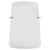 A transparent face shield, slightly curved and rectangular, with two gray side connectors resembles the Petmate Jumbo Replacement Door for Hooded Wave Litter Pans. Its neutral background accentuates its clean look, offering full protection.