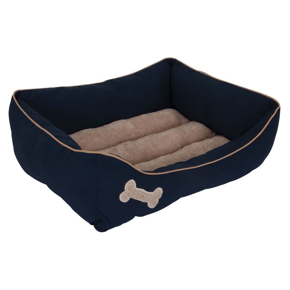 Aspen Pet Rectangular Lounger Pet Bed With Bone Applique. SKUS: 28380