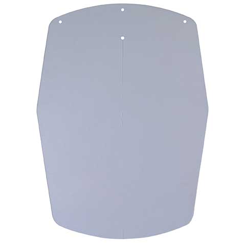 A gray, flat, vinyl shield with smooth edges and three small holes complements the Petmate Barnhome III Door by Petmate for a seamless fit.