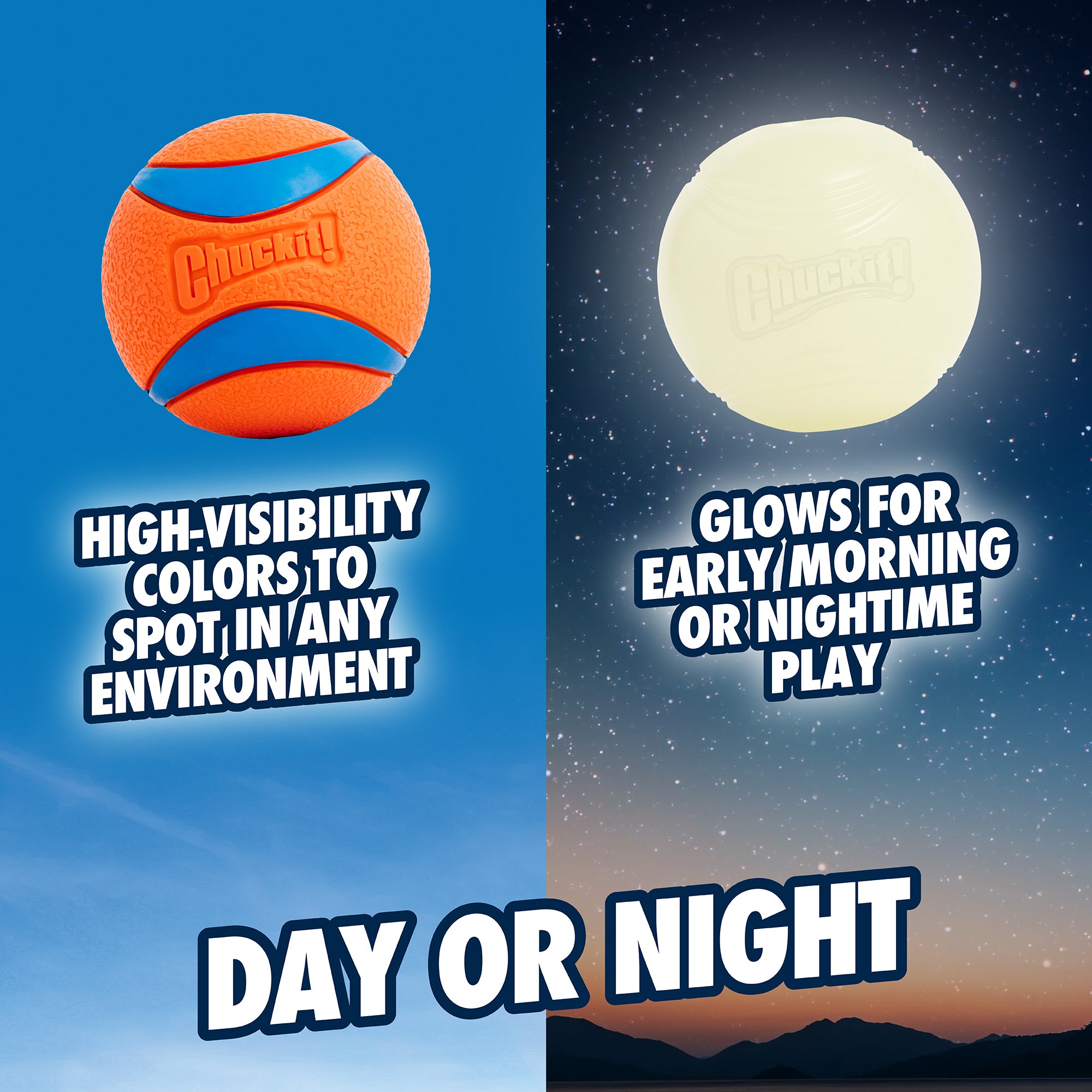 Chuckit!  Day & Night Ultra Ball Large 2 Pack