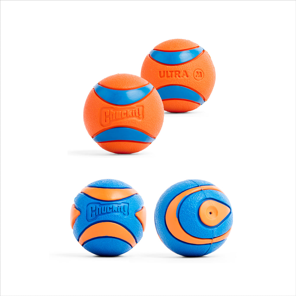 Chuckit!  Ultra Ball & Ultra Squeaker Medium Assorted 4 Pack