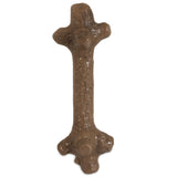 Introducing the BarkBone Natural Instincts Stick, a peanut butter-infused nylon dog chew by Barkbone Natural Instincts, designed like a brown tree branch with textured details and irregular shape. Made from durable material for aggressive chewers to enjoy and satisfy natural instincts for hours.