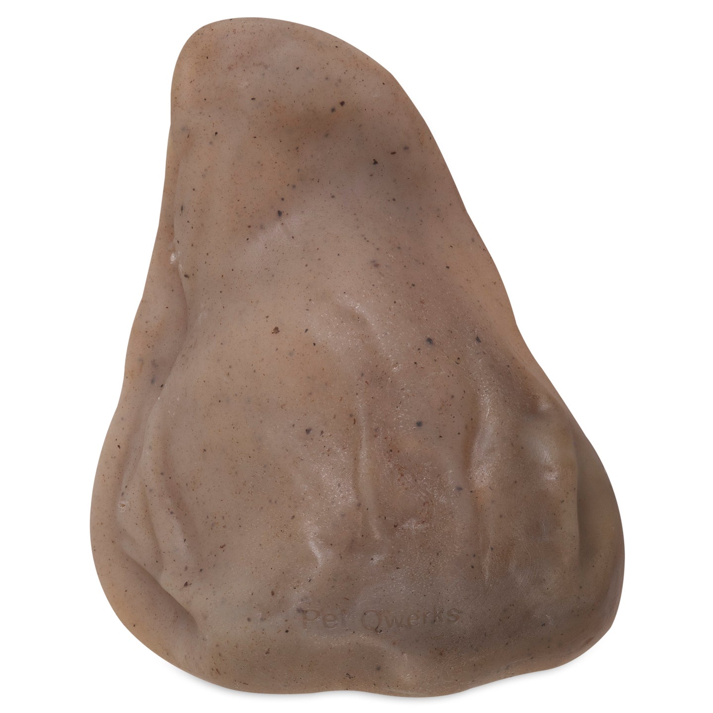 The BarkBone Natural Instincts Nylon Pig Ear is a realistic rubber dog toy designed for aggressive chewers. It resembles a pigs ear with a smooth, slightly textured brown surface and is made of nylon to promote dental hygiene, ensuring its both fun and functional for pets.