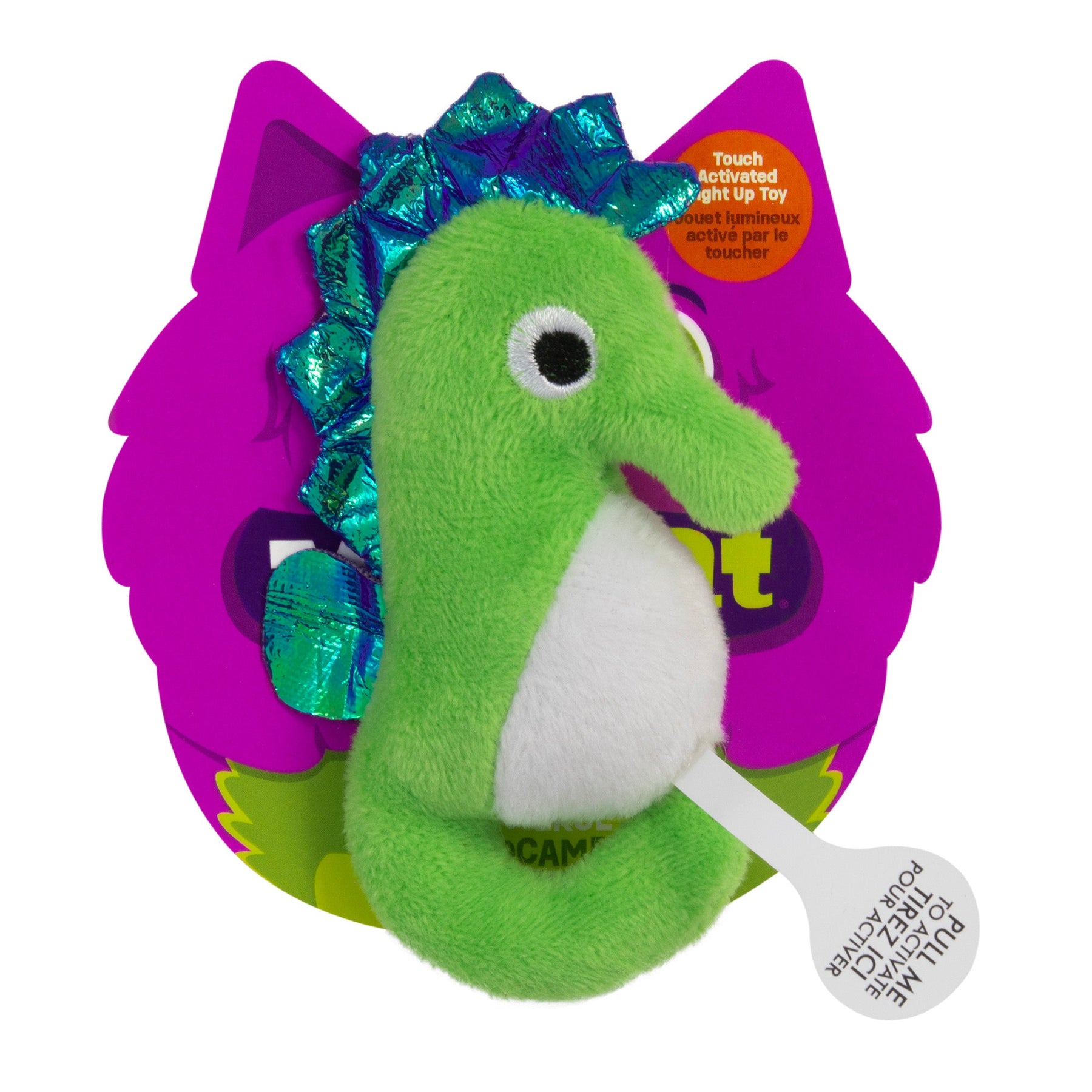 Mad Cat Sea Horse Catnip Filled Plush LED Cat Toy | Petmate