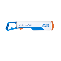 The Chuckit! Cannon & Cannon Max Dog Ball Launcher by Chuckit! is shown on a plain white background. This blue, white, and orange device features a handle and launches balls long distances for dogs to fetch.