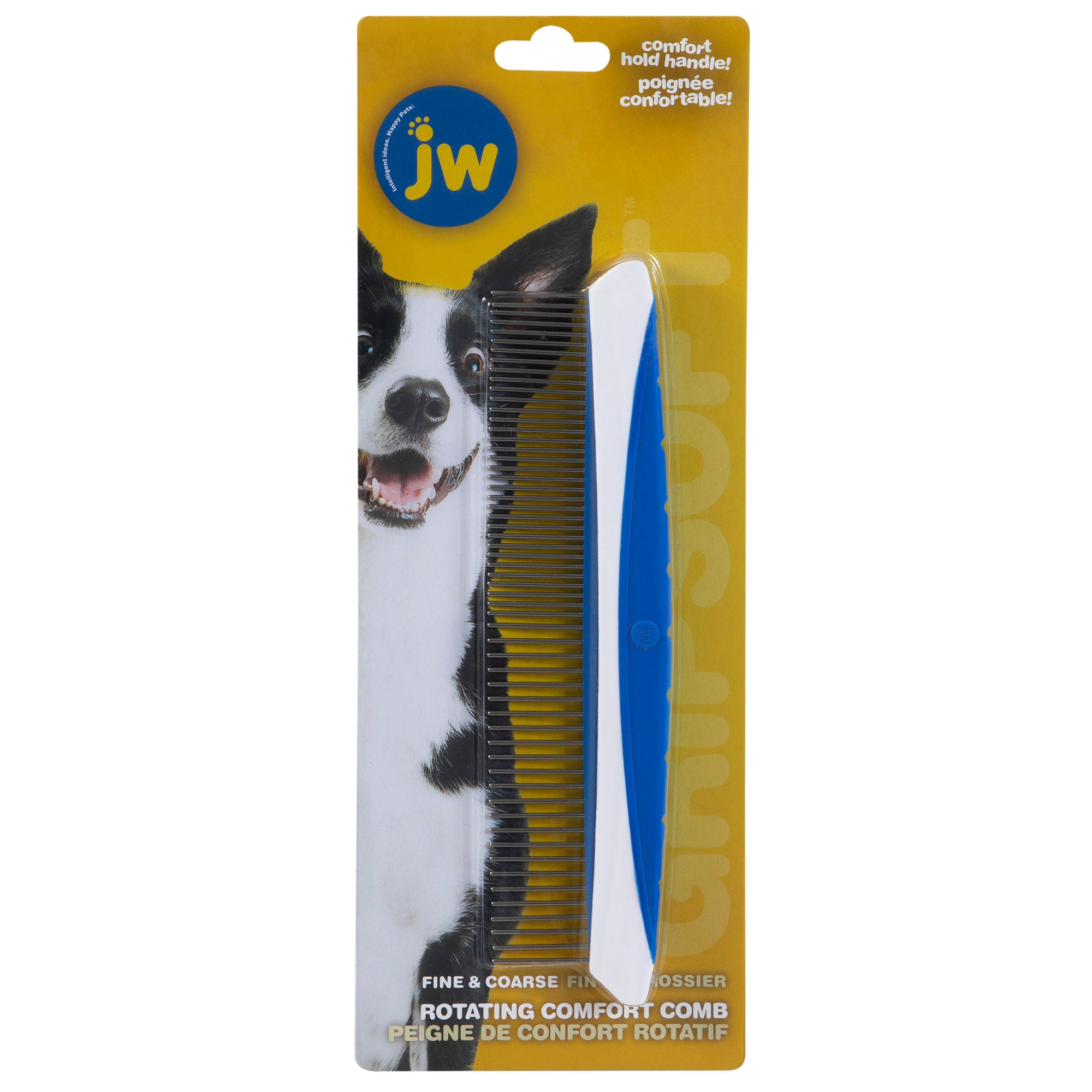 JW Pet Gripsoft Rotating Comfort Comb Fine & Coarse 8in