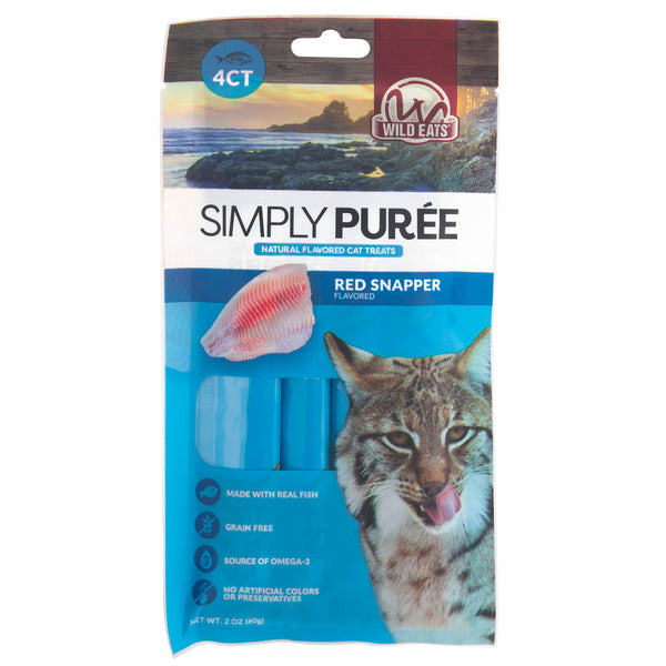 キャットフード rvgbb4628 Wild Eats Simply Puree Red Snapper Cat Treats – Petmate