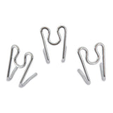Three Aspen Pet Heavy Duty Prong Collar Replacement Links are arranged in a triangular pattern on a plain white background, each featuring an S-shaped design.