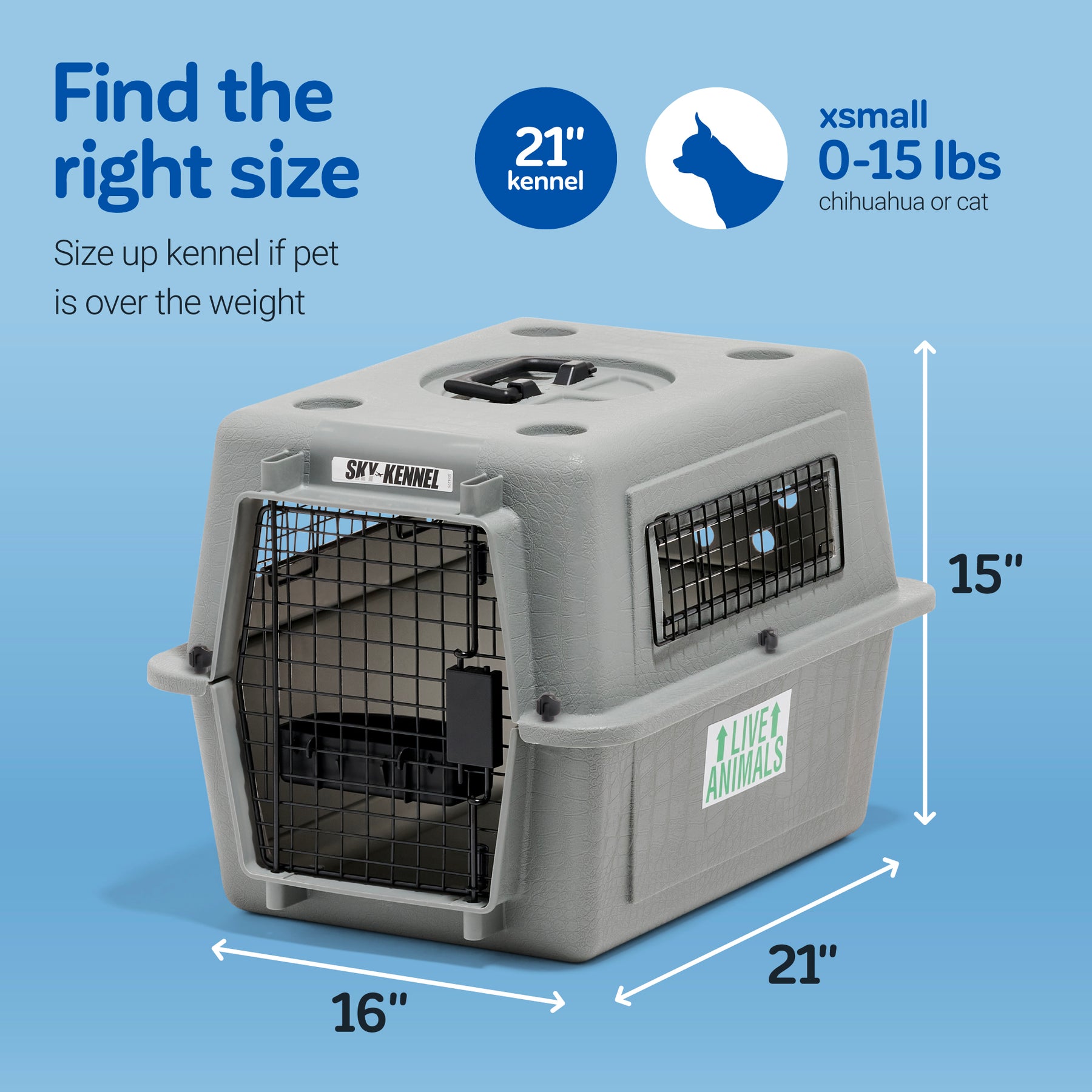 Petmate Sky Kennel For Air and Travel Dog Crate Petmate