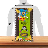 The Fatcat Big Mamas Scratchy Box Double Wide is a 19 tall, 10 wide cat scratcher featuring a cartoon cat with a flower pot design. It includes organic Flower Power Nip for Puss catnip and promises recyclable fun for feline friends.