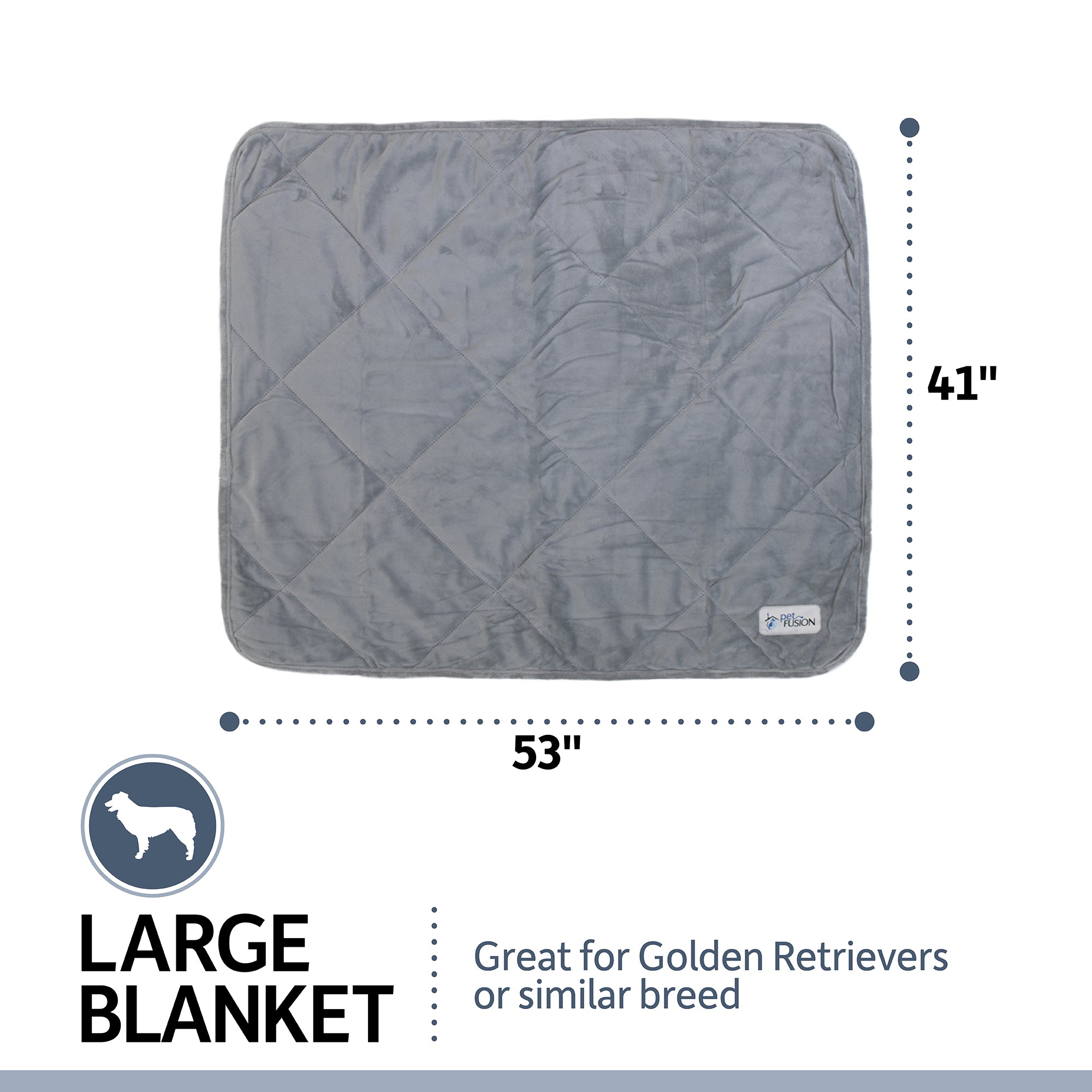 PetFusion Microplush Quilted Dog Blanket