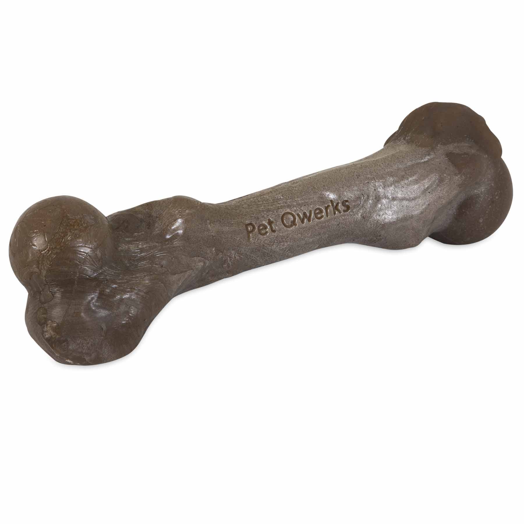 Pet Qwerks Zombie BarkBone Dog Chew Toy Bacon Flavor Medium