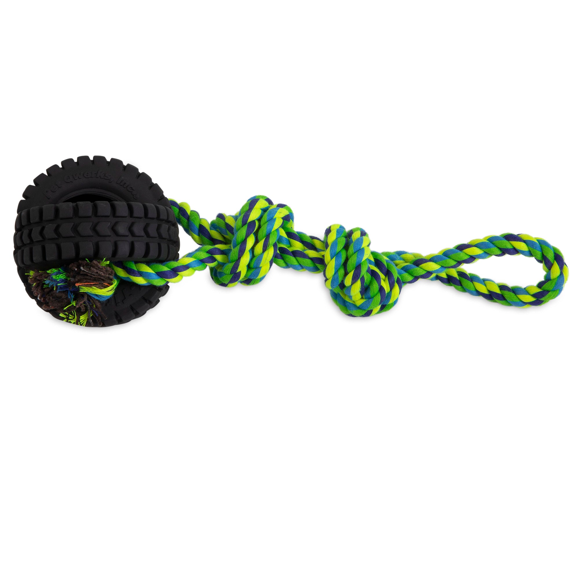 Pet Qwerks Jingle Ball X-Tire Tug N Toss Dog Toy