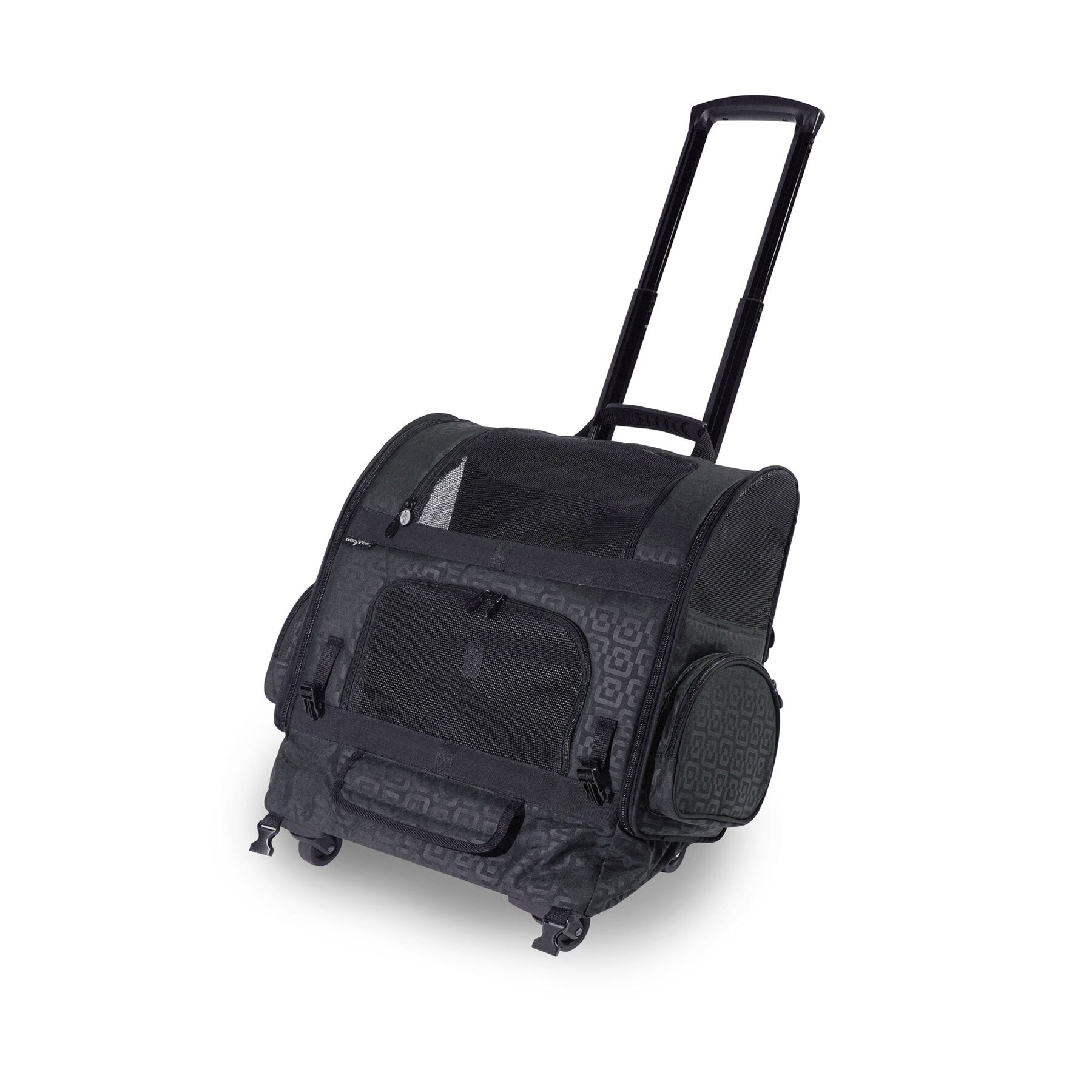 Gen7Pets Black Geomertic Roller Carrier Petmate