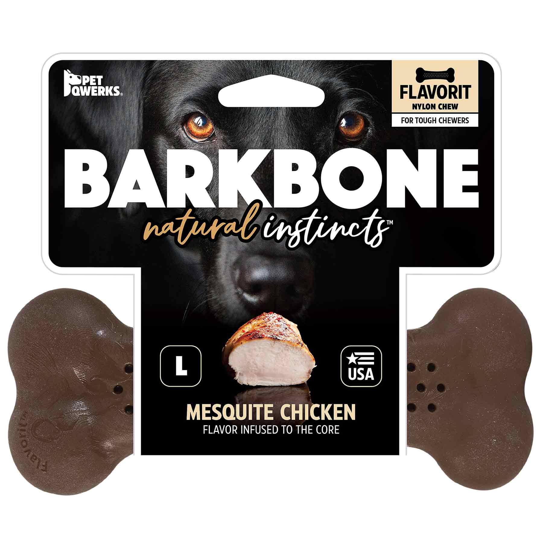 BarkBone Natural Instincts Mesquite Chicken Flavorit Nylon Dog