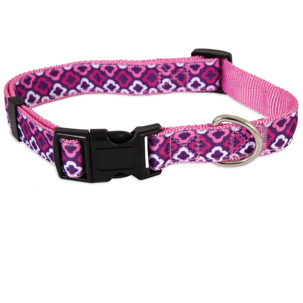 Aspen Pet Purple Geo Fashion Dog Collar. SKUS: 12383,12381,12382