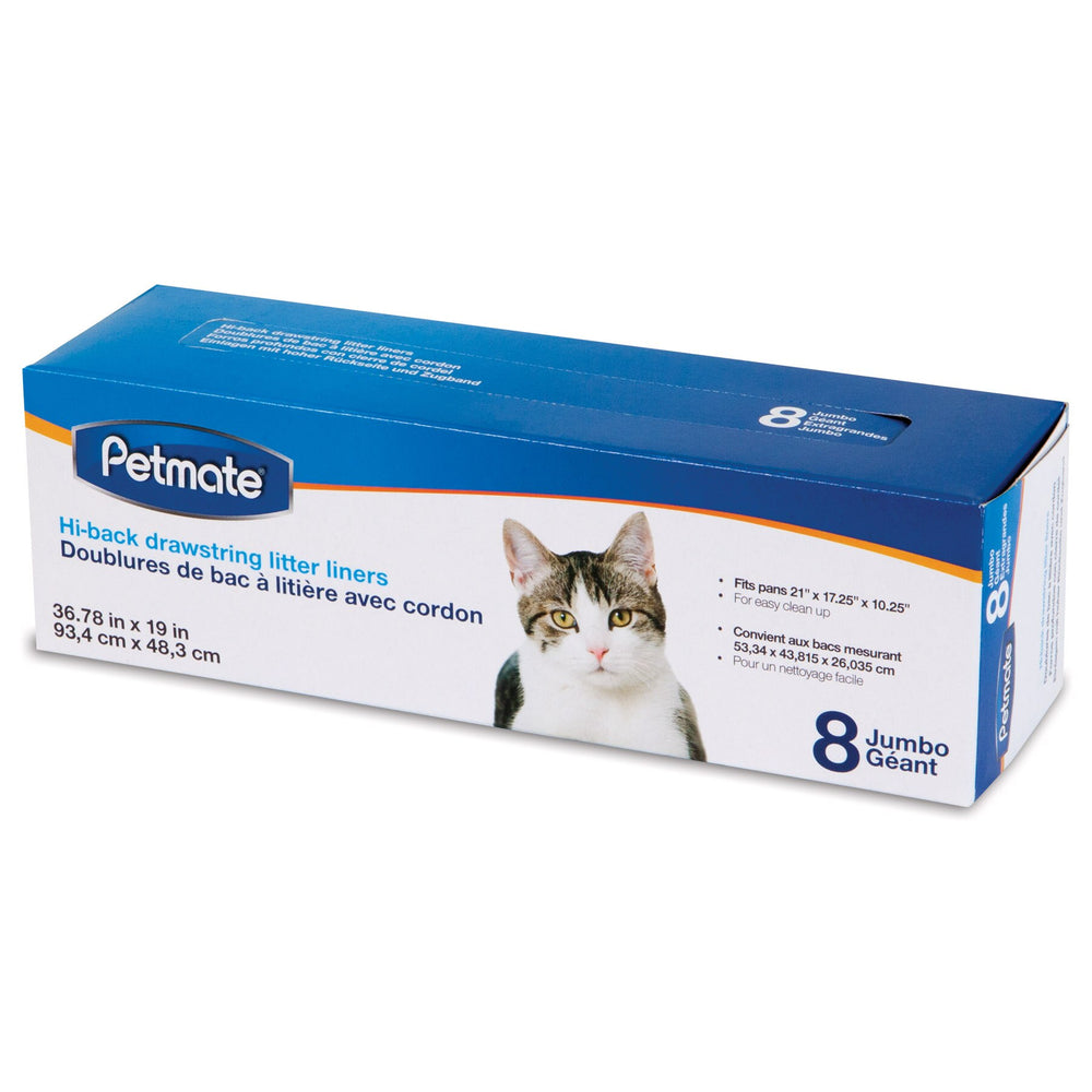 Petmate Drawstring Hi-Back Litter Box Liners. SKUS: 29041