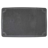 The Petmate Extra Large Litter Catcher Mat, with a textured gray surface and paw print corners, is an ideal and stylish companion for your cats litter box.