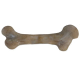Introducing the BarkBone Natural Instincts Bacon-Infused Dinosaur Nylon Dog Chew by Barkbone Natural Instincts—a durable nylon chew toy with a smooth, light beige surface and elongated shape with rounded ends, perfect for hours of gnawing fun.